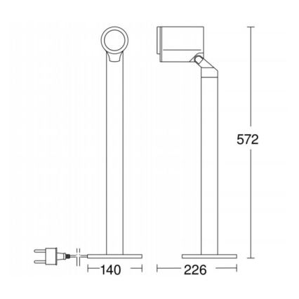 STEINEL 058661 - LED Venkovní lampa se senzorem SPOT WAY 1xGU10/7W/230V IP44