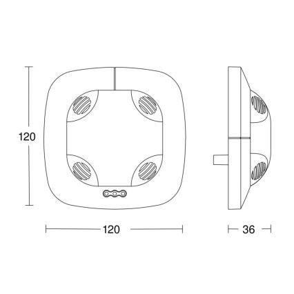 Steinel 059514 - Prezenční hlásič US 360 KNX bílá