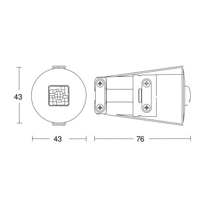 Steinel 064129 - Prezenční hlásič IR Quattro MICRO 6m KNX IP65 bílá