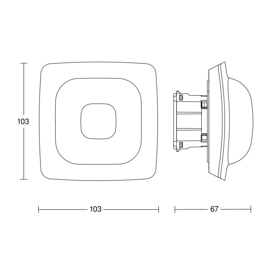 Steinel 064334 - Prezenční hlásič IR Quattro HD-2 24m COM2 bílá