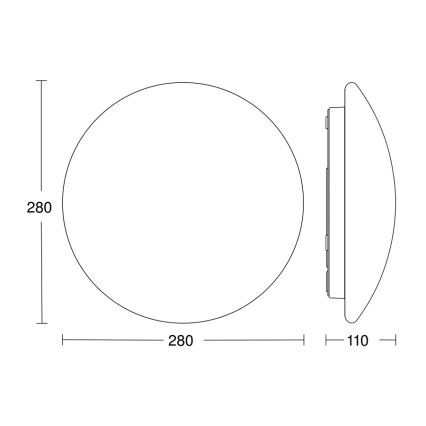 STEINEL 064815 - LED Koupelnové stropní svítidlo se senzorem RS PRO LED/9,5W/230V 4000K IP54