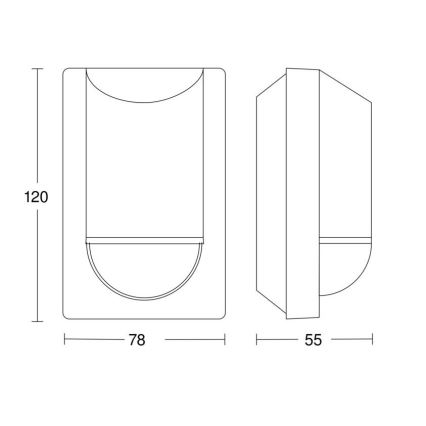 Steinel 064907 - Venkovní senzor pohybu IS 2180 ECO 230V IP54 antracit