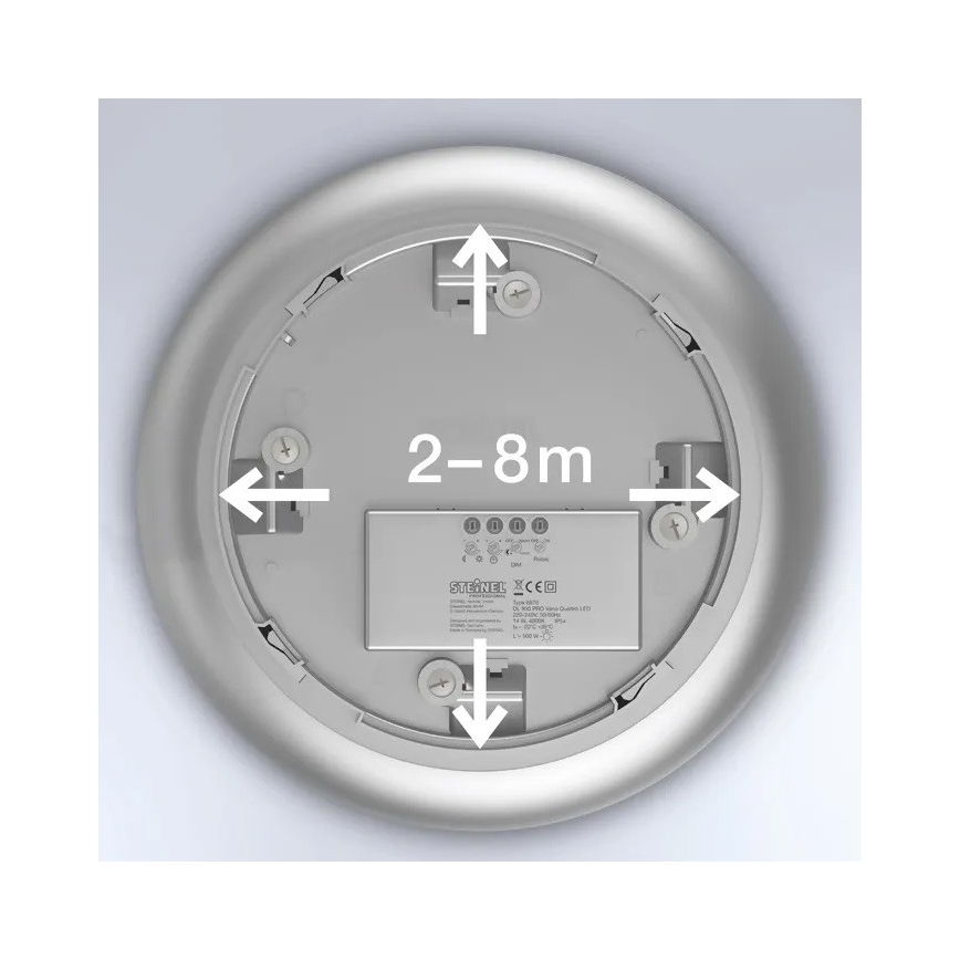 Steinel 068202 - LED Koupelnové stropní svítidlo se senzorem DL Vario Quattro PRO S LED/14W/230V 3000K IP54