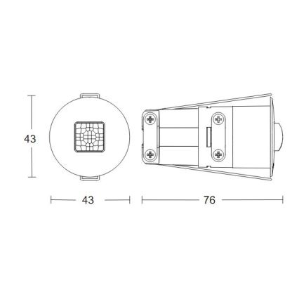 Steinel 068646 - Prezenční hlásič IR Quattro MICRO 6m KNX IP65 kulatý černá