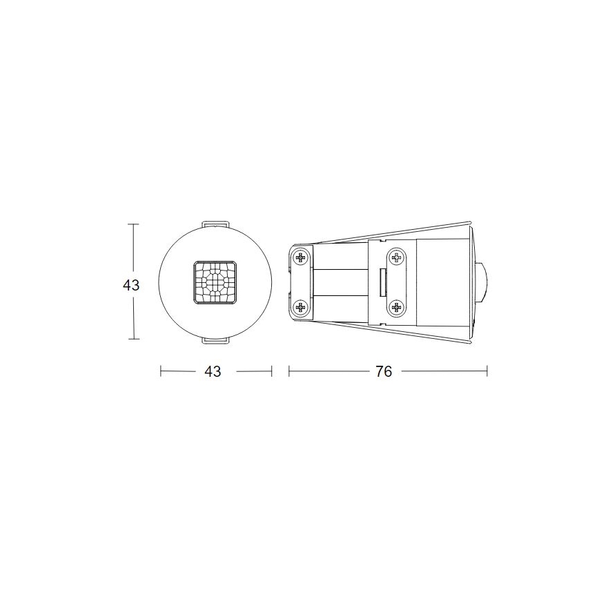 Steinel 068646 - Prezenční hlásič IR Quattro MICRO 6m KNX IP65 kulatý černá