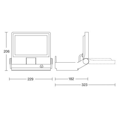 Steinel 069513 - LED Reflektor XLED PRO ONE LED/17,7W/230V 3000K IP44 antracit