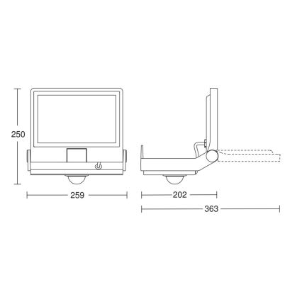 Steinel 069551 - LED Reflektor se senzorem XLED PRO ONE Plus S LED/33,8W/230V IP44 3000K antracit + dálkové ovládání