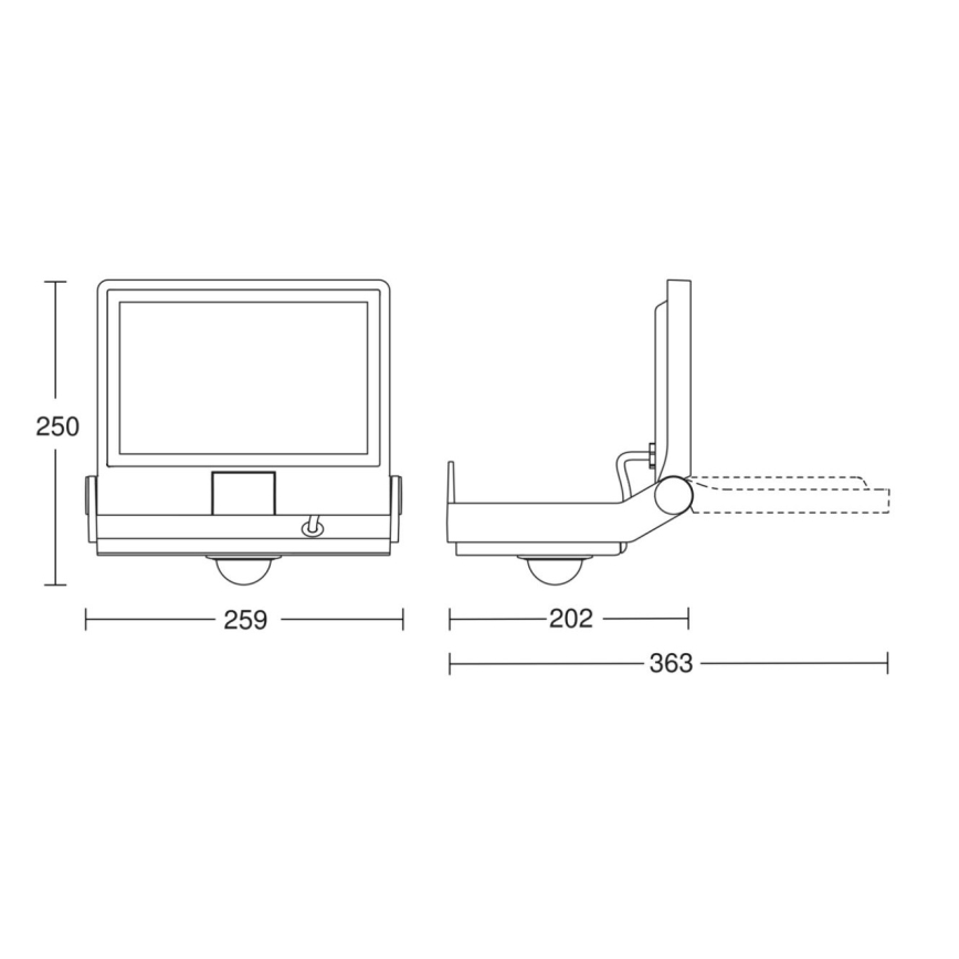 Steinel 069551 - LED Reflektor se senzorem XLED PRO ONE Plus S LED/33,8W/230V IP44 3000K antracit + dálkové ovládání