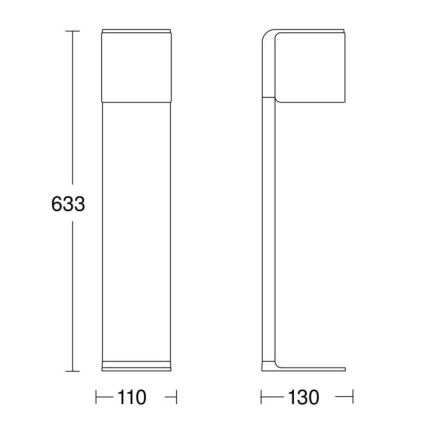 Steinel 079284 - LED Venkovní lampa GL 80 C LED/9,1W/230V IP44 antracit