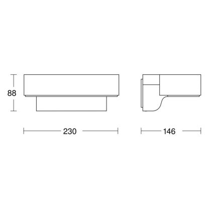 Steinel 079291- LED Venkovní nástěnné svítidlo L800C LED/7,5W/230V IP44 antracit