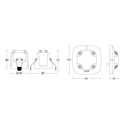 Steinel 079628 - Prezenční hlásič US 360 KNX bílá