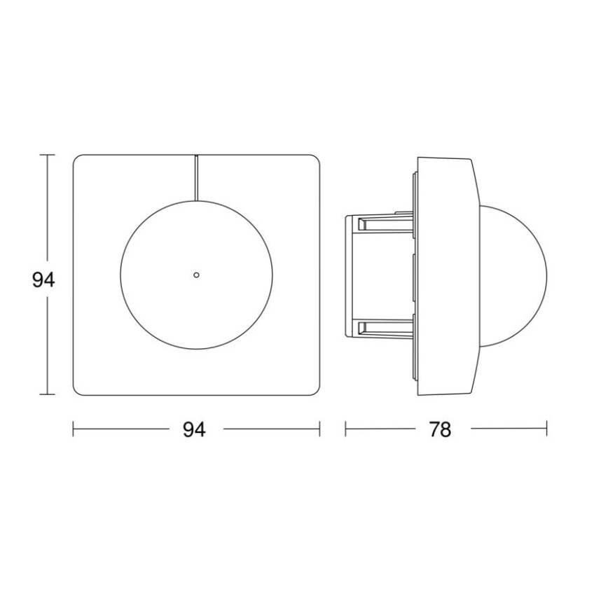 Steinel 079642 - Senzor pohybu IS 3360 KNX hranatý bílá