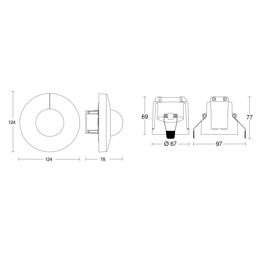Steinel 080655 - Senzor pohybu IS 345 DALI-2 APC kulatý bílá