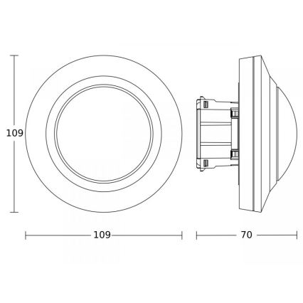 Steinel 086893 - Senzor pohybu MD IR 4360-8 COM1 UP WS bílá