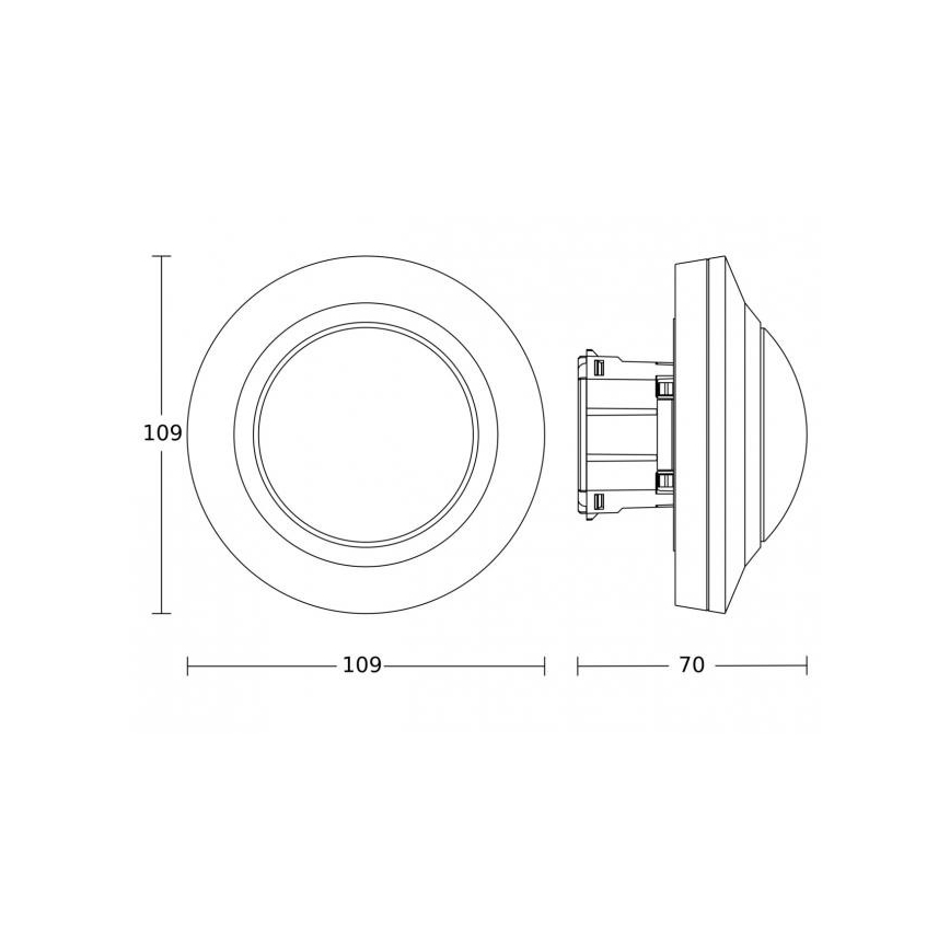 Steinel 087913 - Senzor pohybu podhledový s prezenčním čidlem PD-8 ECO COM1 360° bílá