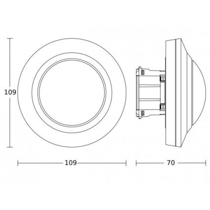 Steinel 087937 - Senzor pohybu s prezenčním čidlem PD-8 ECO COM1 360° bílá