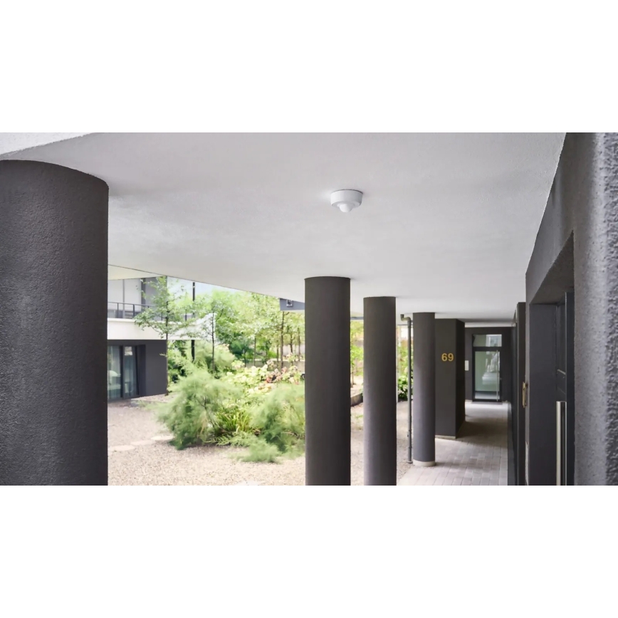 Steinel 087951 - Venkovní senzor pohybu s prezenčním čidlem PD-8 ECO KNX 360° IP54 bílá