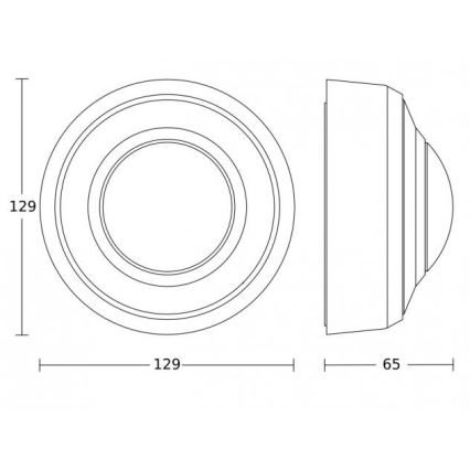 Steinel 087951 - Venkovní senzor pohybu s prezenčním čidlem PD-8 ECO KNX 360° IP54 bílá