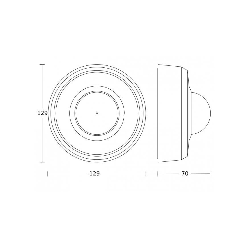 Steinel 088019 - Venkovní senzor pohybu s prezenčním čidlem PD-24 ECO KNX 360° IP54 bílá