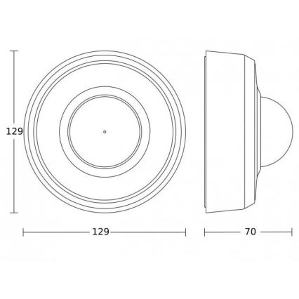 Steinel 088231 - Venkovní senzor pohybu s prezenčním čidlem PD-24 ECO DALI-2 360° IP54 bílá