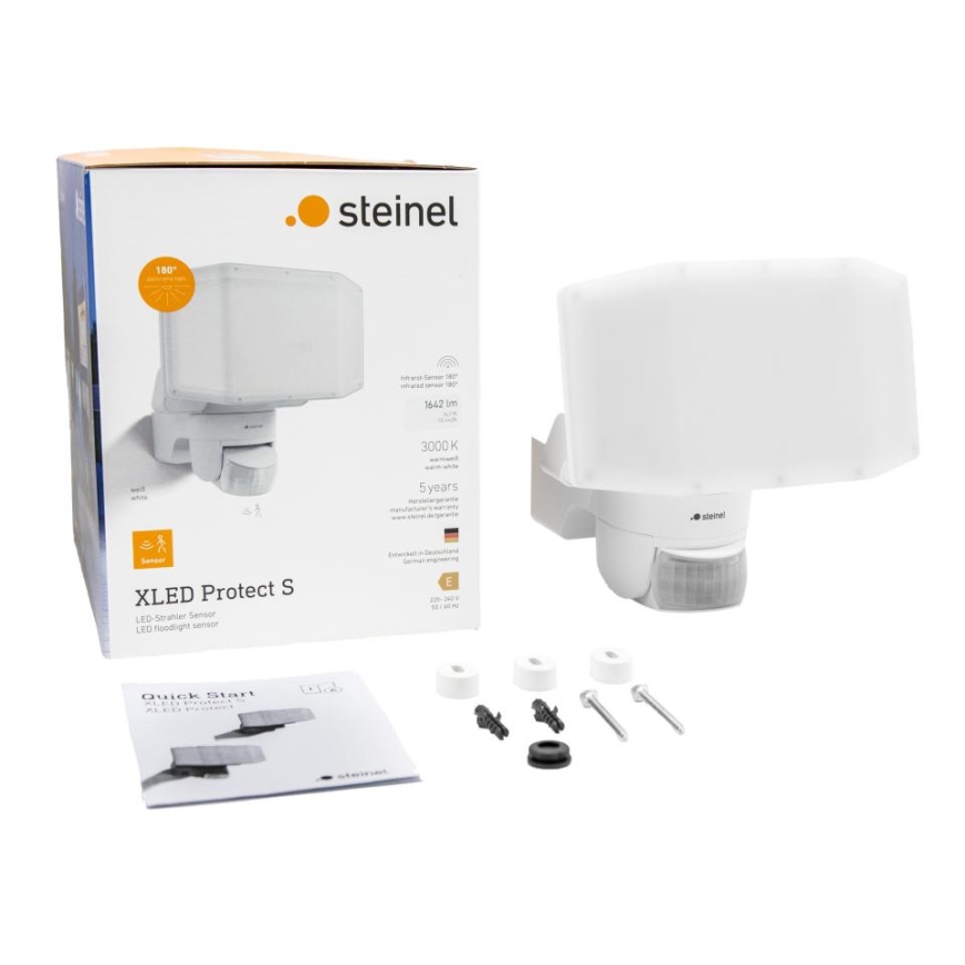 Steinel 089894 - LED Reflektor se senzorem XLED PROTECT LED/14,3W/230V 3000K IP54 bílá