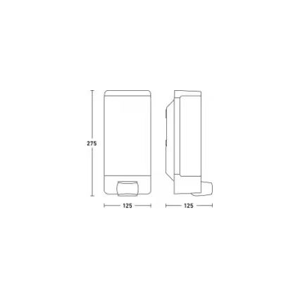 Steinel 094263 - Domovní číslo se senzorem 1xE27/15W/230V L 14 S IP44