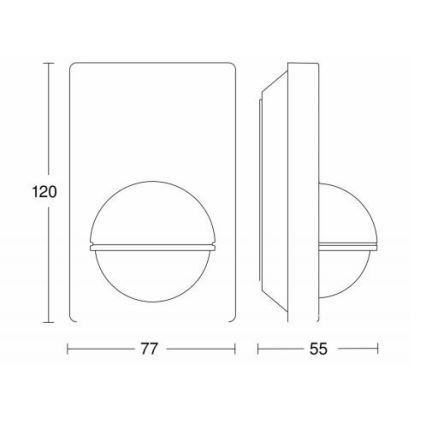 STEINEL 603113 - Venkovní senzor pohybu IS 180-2 černá IP54