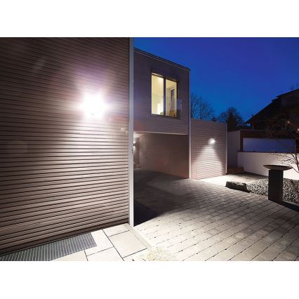 STEINEL 646318 - HS 150 DUO platinový vzhled senzorová lampa pro venkovní prostory
