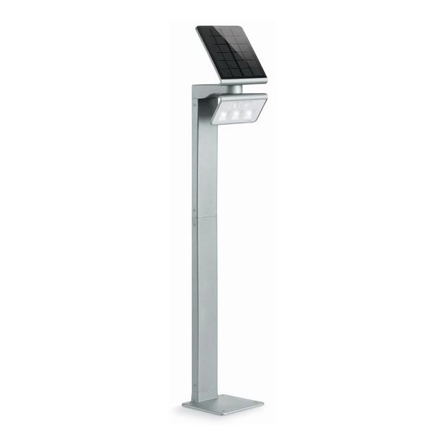 STEINEL 671211 - Solární senzorový LED reflektor XSolar GL-S 0,5W/LED stříbrná IP44 2500 mAh