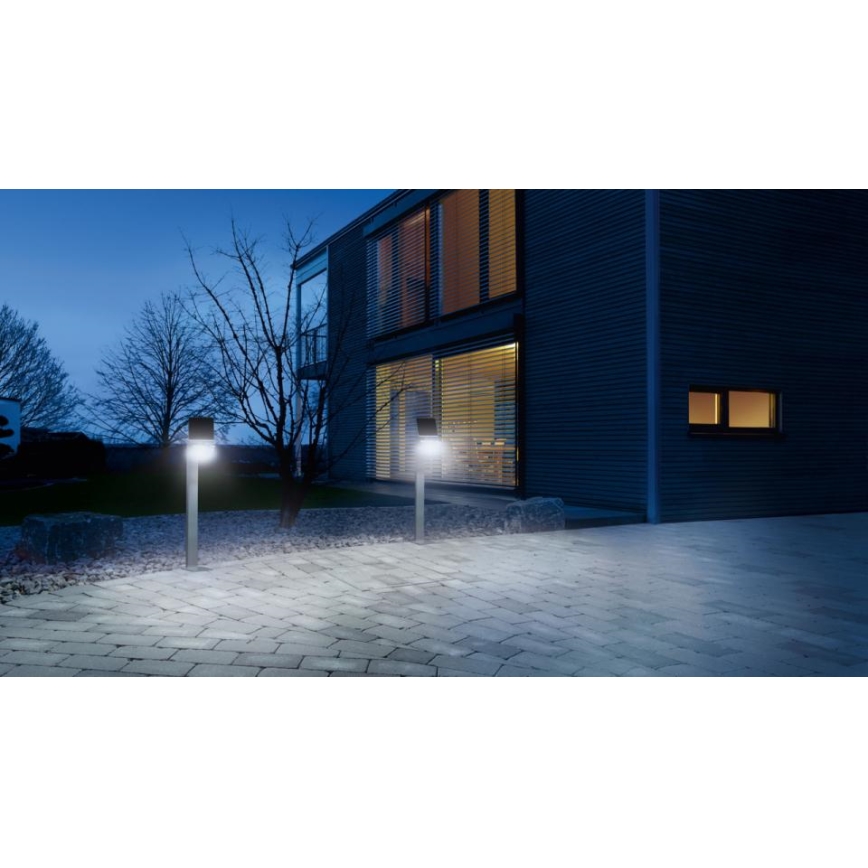 STEINEL 671211 - Solární senzorový LED reflektor XSolar GL-S 0,5W/LED stříbrná IP44 2500 mAh