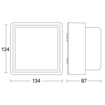 Steinel - LED Stmívatelné nástěnné svítidlo L 845 C LED/9W/230V 3000K IP44 antracit