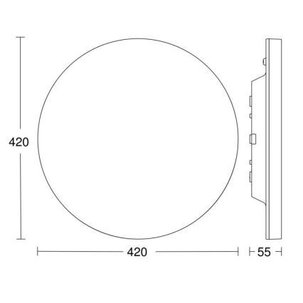 Steinel - LED Stmívatelné stropní svítidlo se senzorem RSPROR30BASICSC 23,22W/230V IP40 3000K