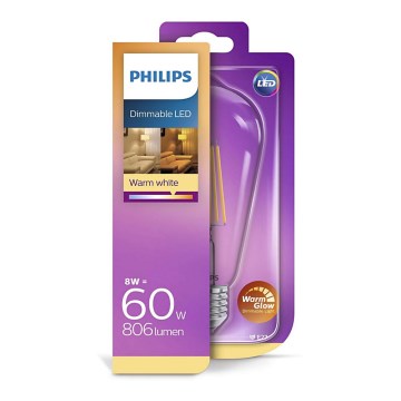 Stmívatelná LED Žárovka Philips E27/8W/230V Stmívatelná LED Žárovka Philips E27/8W/230V