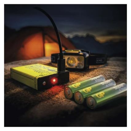 Stmívatelná nabíjecí čelovka LED/3xAAA/1000 mAh 3,7V