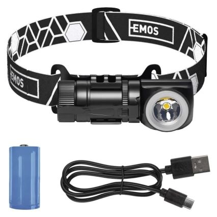 Stmívatelná nabíjecí čelovka LED/800 mAh 3,7V