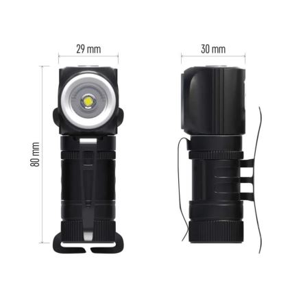 Stmívatelná nabíjecí čelovka LED/800 mAh 3,7V