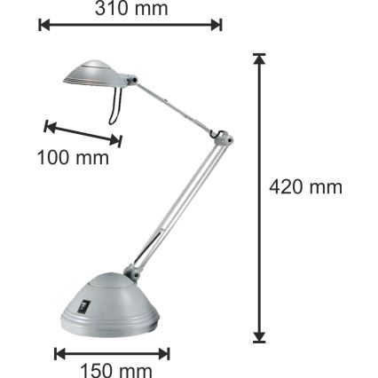 Stmívatelná stolní lampa ELA 1xGY6,35/50W/230V/12V šedá