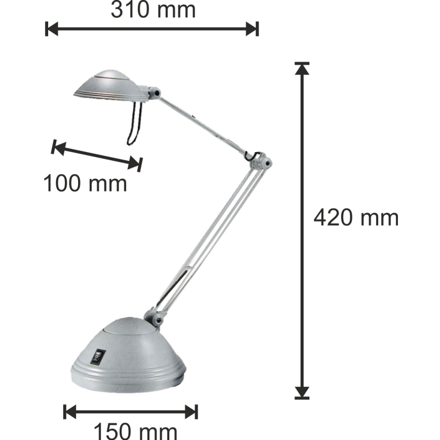 Stmívatelná stolní lampa ELA 1xGY6,35/50W/230V/12V šedá