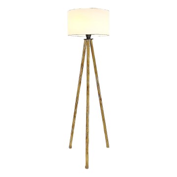 Stojací lampa 1xE27/40W/230V béžová/bílá
