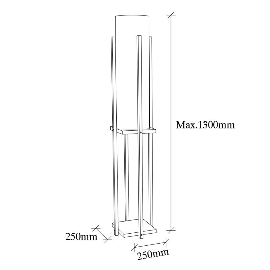 Stojací lampa 1xE27/40W/230V béžová