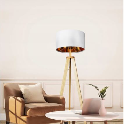 Stojací lampa 1xE27/40W/230V bílá