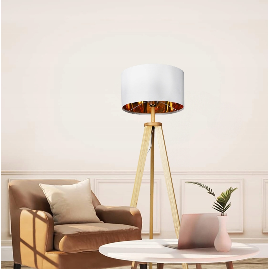 Stojací lampa 1xE27/40W/230V bílá