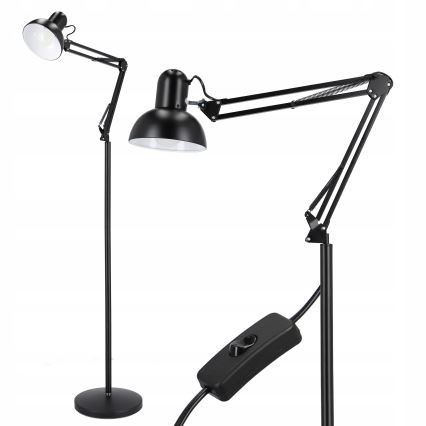 Stojací lampa 1xE27/40W/230V černá