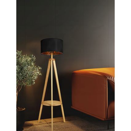 Stojací lampa 1xE27/40W/230V černá