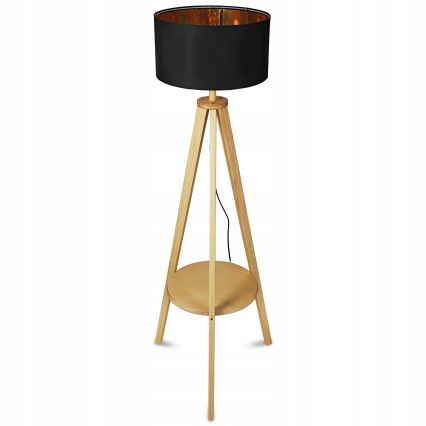 Stojací lampa 1xE27/40W/230V černá