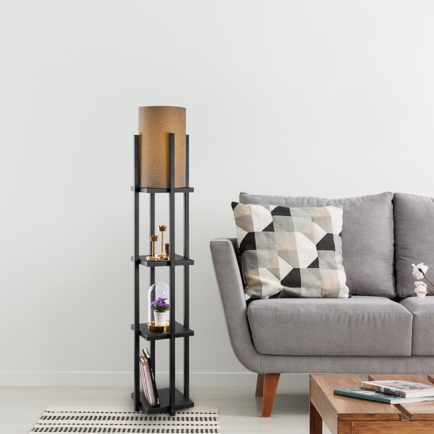 Stojací lampa 1xE27/40W/230V hnědá