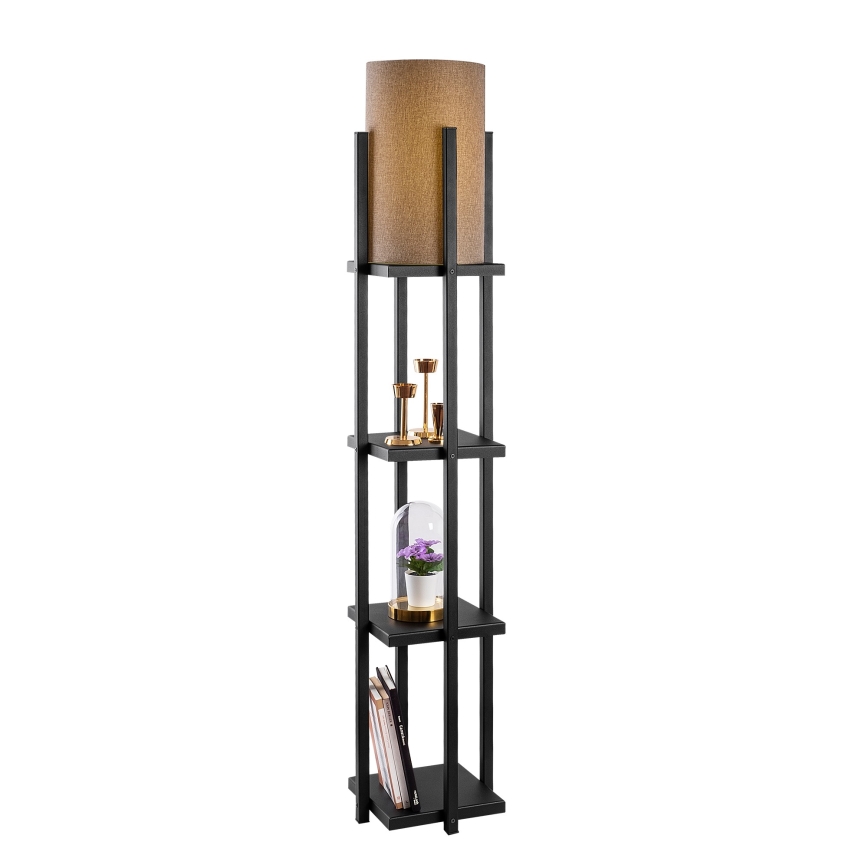 Stojací lampa 1xE27/40W/230V hnědá