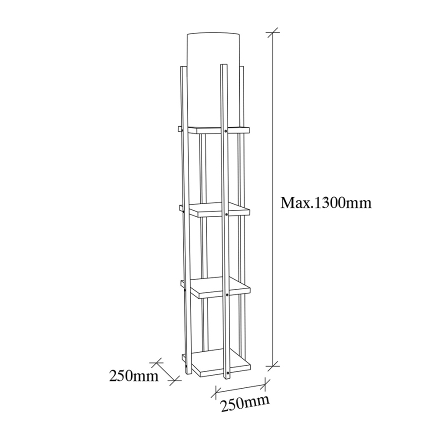 Stojací lampa 1xE27/40W/230V hnědá