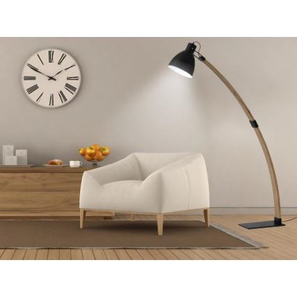 Stojací lampa 1xE27/60W/230V jasan/černá