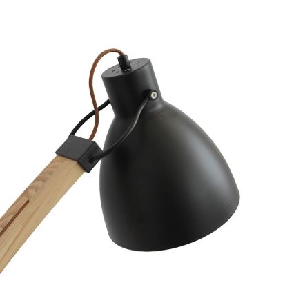 Stojací lampa 1xE27/60W/230V jasan/černá